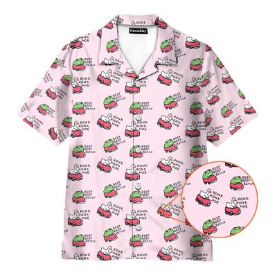 Funny Frog & Duck Meme Seamless Hawaiian Shirt