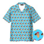 Funny Donut Blue Nsfw Pattern Seamless Hawaiian Shirt