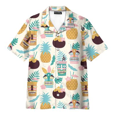 Aloha Tiki Pineapple Vintage Hawaiian Shirt