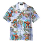 Bigfoot Sasquatch Summer Beach Tropical Aloha Hawaiian Shirt