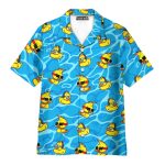 Cool Rubber Duck Blue Water Hawaiian Shirt