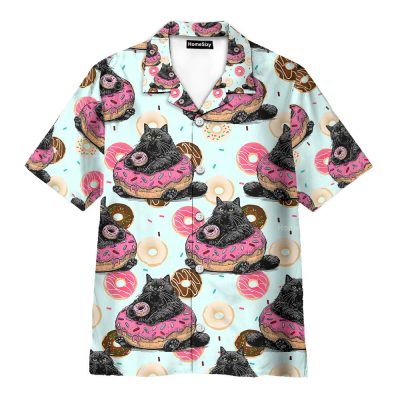 Funny Cat Donut Cute Dessert Hawaiian Shirt
