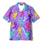 Funky Bigfoot Sasquatch Party Colorful Hawaiian Shirt