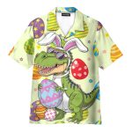 Dinosaur Easter Egg Cute Bunny T-Rex Hawaiian Shirt