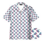 Balloon Dog Quirky Pink & Blue Hawaiian Shirt