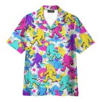 Neon Bigfoot Retro 80S Sasquatch Hawaiian Shirt