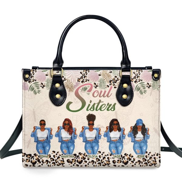 Soul Sisters - Personalized Leather Handbag Sblhbln2847T