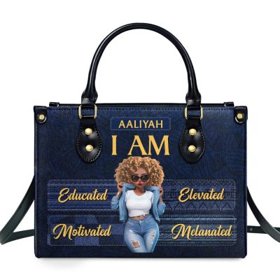 I Am - Personalized Leather Handbag