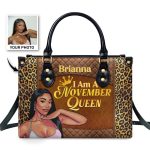 I Am A Queen - Personalized Leather Handbag