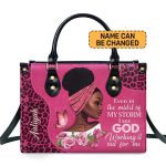 I See God Working It For Me - Personalized Leather Handbag Stb164