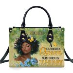 A Black Queen Was Born In - Personalized Leather Handbag
