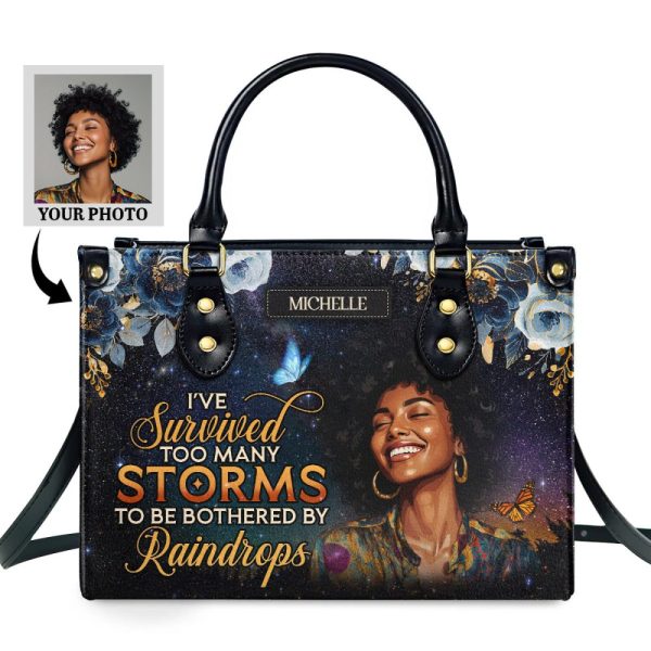 I'Ve Survived Too Many Storms - Personalized Leather Handbag