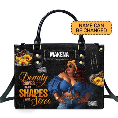 Beauty Comes In All Shapes And Sizes - Personalized Leather Handbag Sblhblm825M