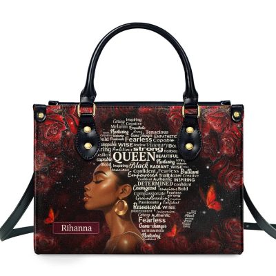Black Queen  - Personalized Leather Handbag