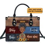Be Strong Be Brave Be Fearless - Personalized Leather Handbag Sblhblm1135L