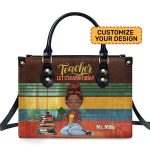 Teacher Let'S Learn Today - Personalized Leather Handbag Sblhblm1000D