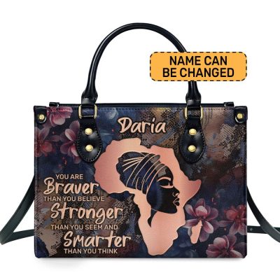 You Are Braver Than You Believer - Personalized Leather Handbag Sblhbln1108L