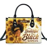 It'S A Beautiful Day To Be A Black Woman - Personalized Leather Handbag
