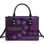 Grandma Flower Butterfly - Personalized Leather Handbag Sblhblm2339L