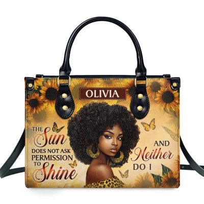 Sunshine Queen - Personalized Leather Handbag
