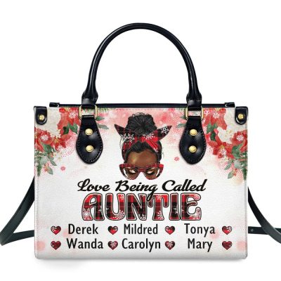Love Being Called Autie/Mom/Grandma - Personalized Leather Handbag Sblhblm2124L