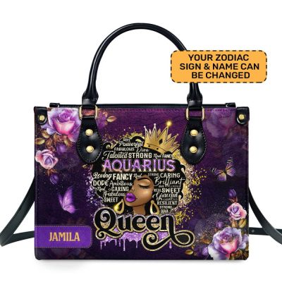 Zodiac Queen - Personalized Leather Handbag Sblhblm1384L