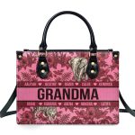 Blessed To Call Grandma - Personalized Leather Handbag
