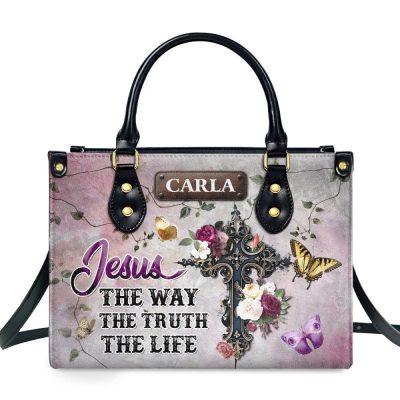 Jesus The Way The Truth The Life - Personalized Leather Handbag Sblhblha2310D
