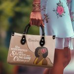 She Remembered Who She Was - Personalized Leather Hand Bag Stb103