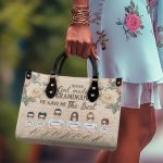 When God Made Grandkids He Gave Me The Best - Personalized Leather Handbag Sblhbln1186L
