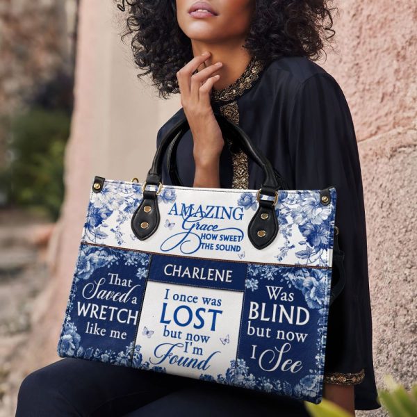 Amazing Grace - Personalized Leather Handbag