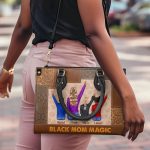 Black Mom Magic - Personalized Leather Handbag Stb210