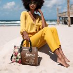 Blessed Is The Woman Who Trusts In The Lord - Personalized Leather Handbag Sblhbmtn1860L