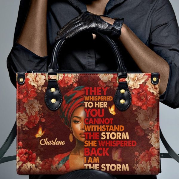 I Am The Storm - Personalized Leather Handbag