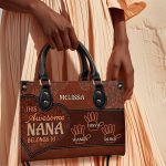 This Awesome Nana Belongs To - Personalized Leather Handbag Mb100