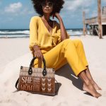 She Is Mom Butterfly - Personalized Leather Handbag Sblhblm1420D