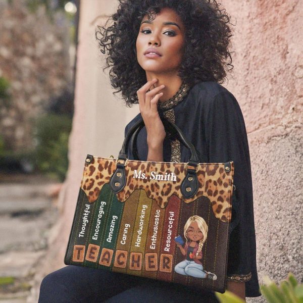 Teacher - Personalized Leather Handbag Sblhbll1939Ta