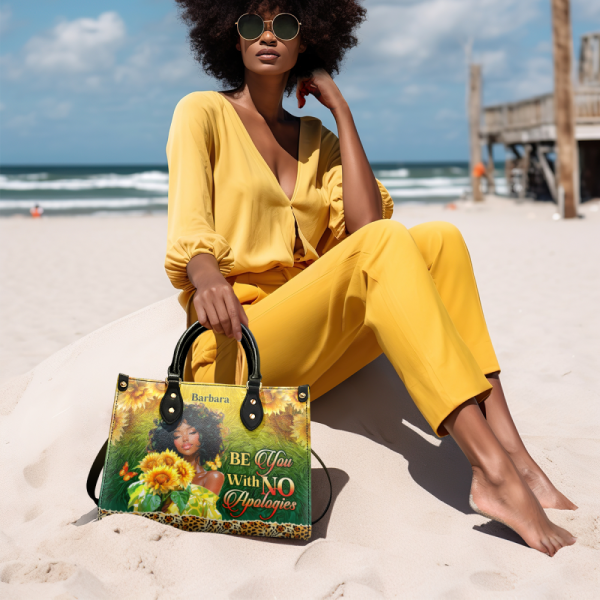 Be You With No Apologies - Personalized Leather Handbag