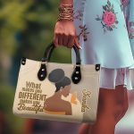 What Makes You Different Makes You Beautiful - Personalized Leather Hand Bag Stb106