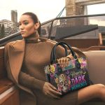 Flowers Grow Out Of Dark Moments - Personalized Leather Handbag Sblhblm2710D