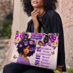 She Is - Personalized Leather Handbag