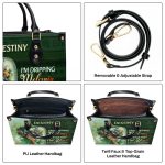 I Am Black Without Apology - Personalized Leather Handbag