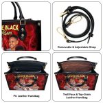 Dope Black Mom - Personalized Leather Handbag Sblhbnun888T