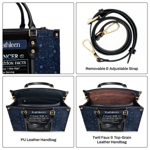 Nutrition Facts - Personalized Leather Handbag Mb92