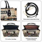 Just A Girl Who Loves Books - Personalized Leather Handbag Sblhbmn1830M