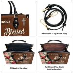 Blessed Is The Woman Who Trusts In The Lord - Personalized Leather Handbag Sblhbmtn1860L