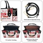 I Do Yoga - Personalized Leather Hand Bag Sblhbha31