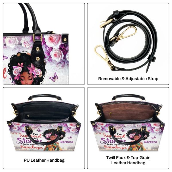 I'Ve Survived Too Many Storms - Personalized Leather Handbag