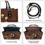 Grandma'S Garden Growing Since Year - Personalized Leather Handbag