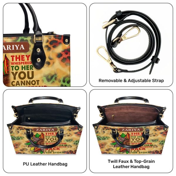 I Am The Storm - Personalized Leather Handbag Sblhbha22